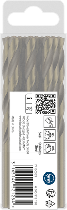 Broca helicoidal Bosch PRO em aço inoxidável HSS-Co de 7,5 mm (pacote).